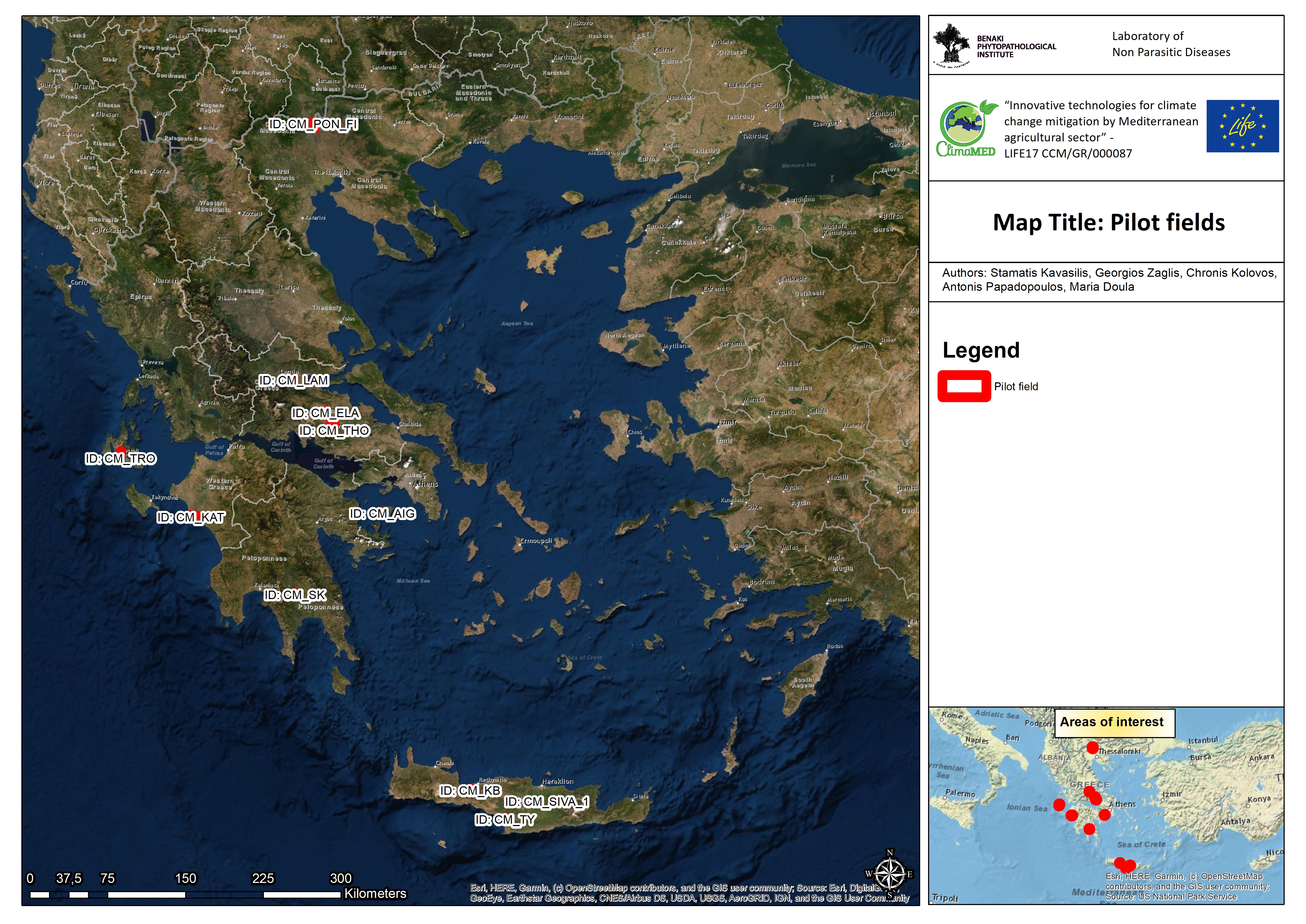 ClimaMED pilot fields in Greece